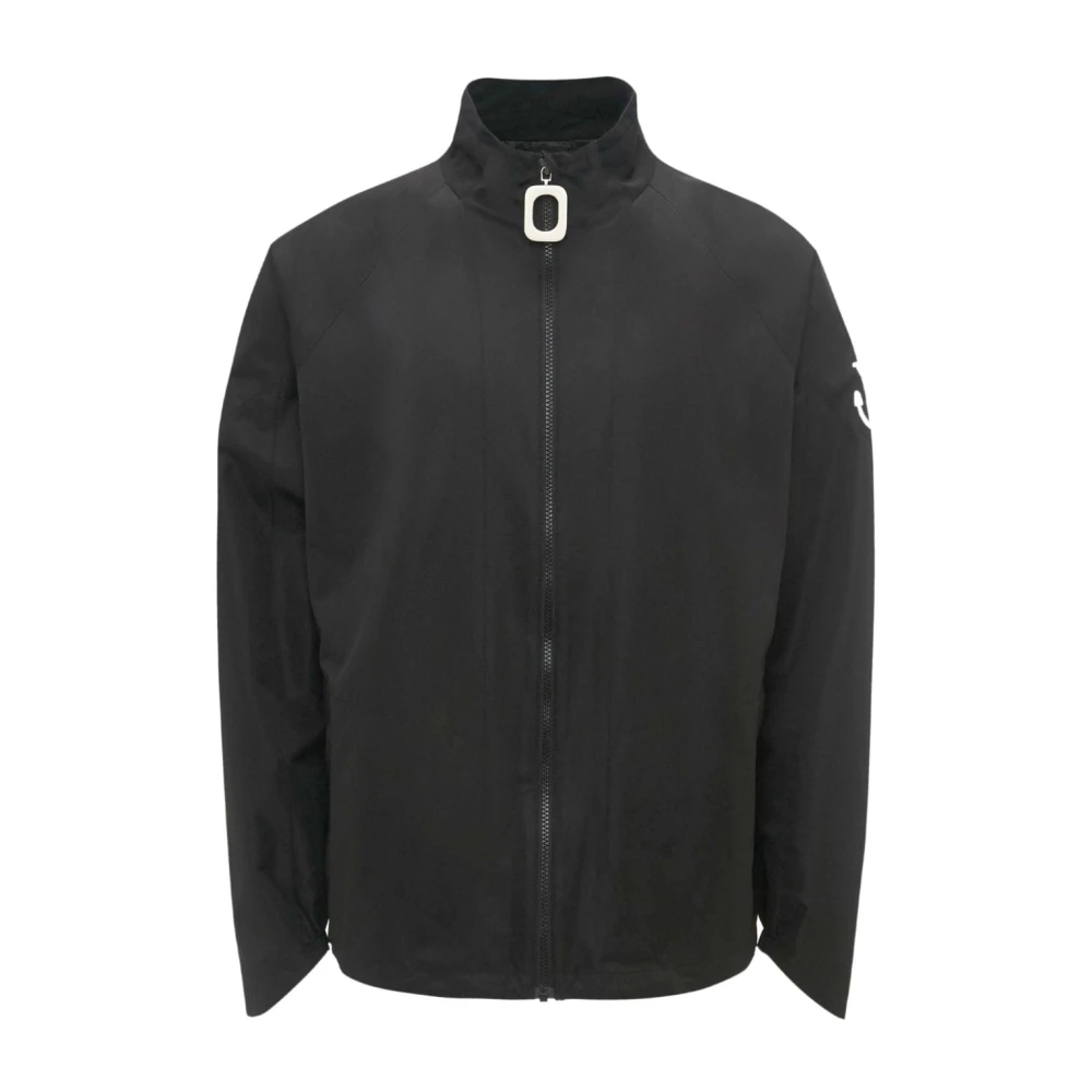 JW Anderson Zwarte Logo Print Ritsjas Black Heren
