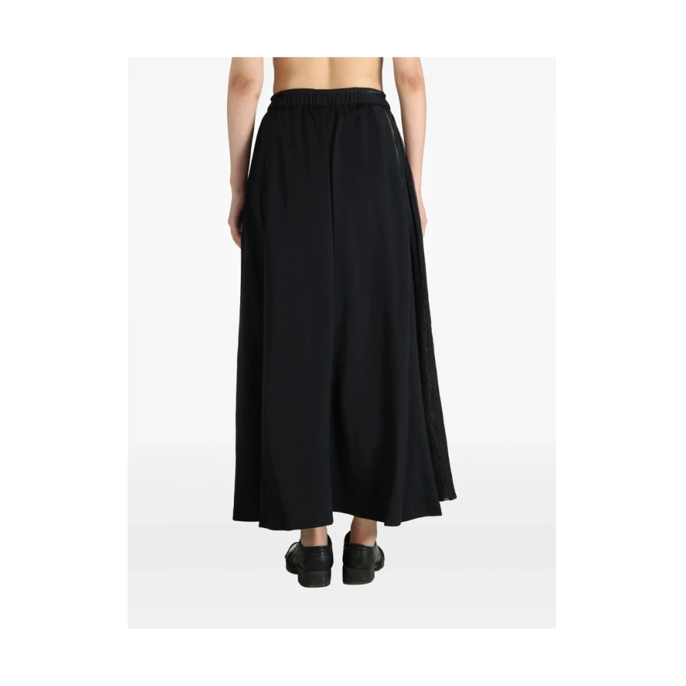 Y-3 Zwarte hoge taille mesh rok Black Dames