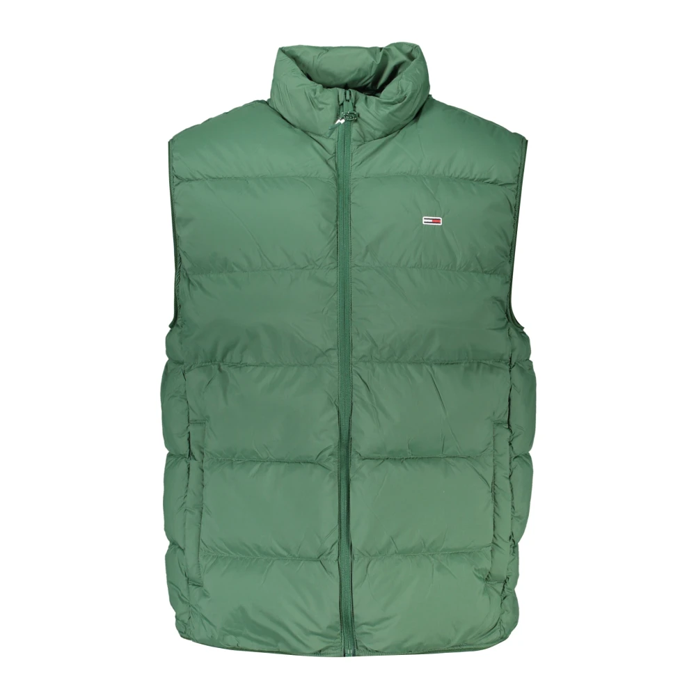 Tommy Hilfiger Groene Heren Vest Lichtgewicht Geborduurd Logo Green Heren