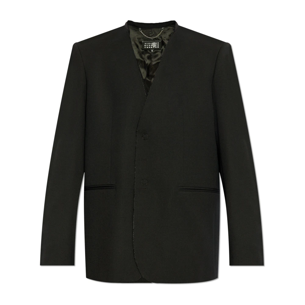 MM6 Maison Margiela Single-breasted Jacket Black Heren
