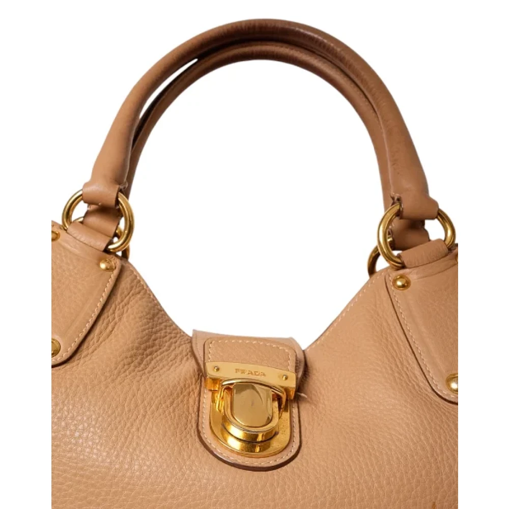 Prada Vintage Pre-owned Leather prada-bags Brown Dames