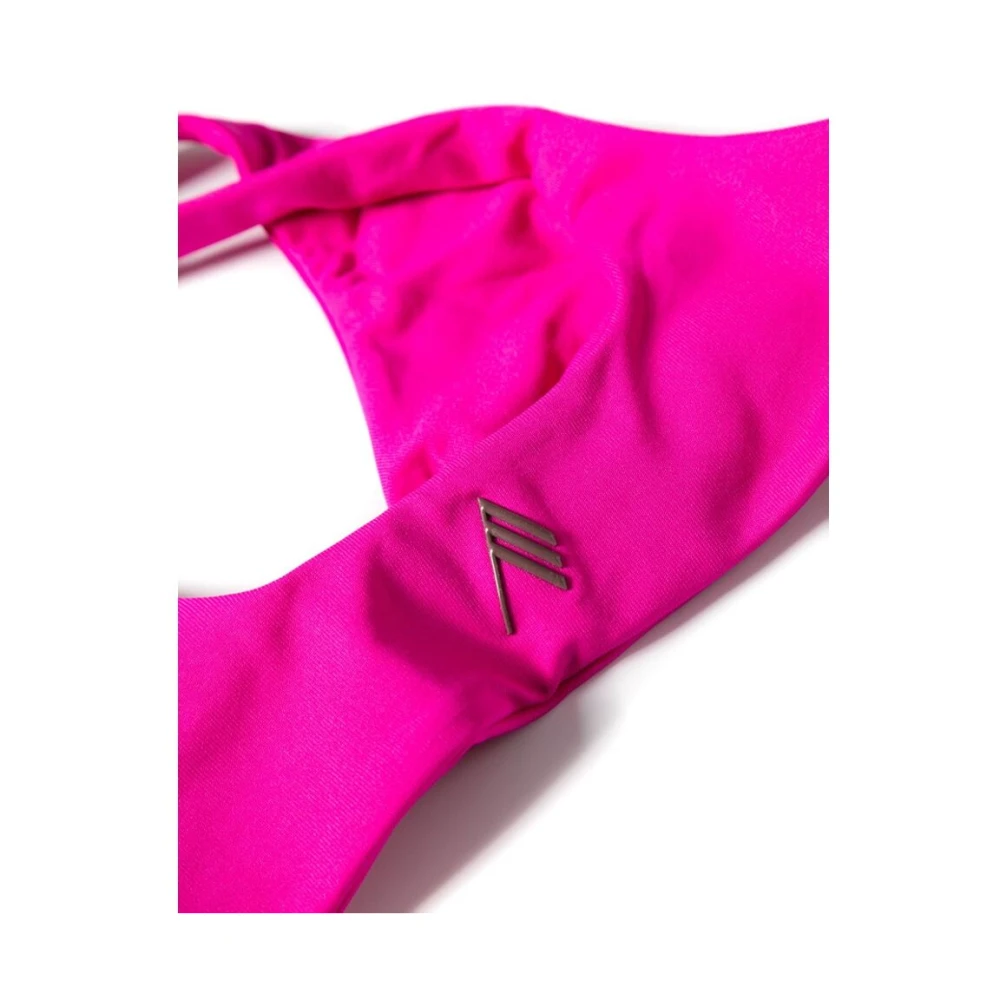 The Attico Fuchsia Roze Driehoek Cup Beachwear Set Pink Dames