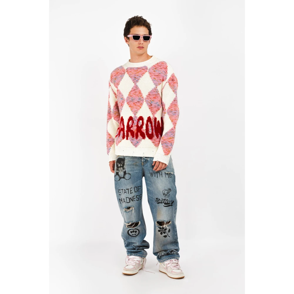 Barrow Jacquard Trui Met Ruitpatroon Multicolor Heren