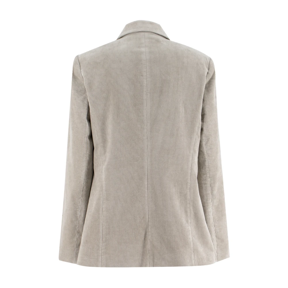 Antonelli Firenze Stijlvolle Ribgebreide jas voor vrouwen Gray Dames