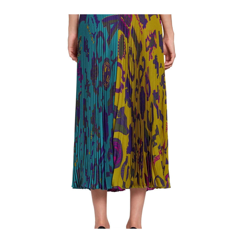 Roberto Cavalli Grafische Print Geplooide Midi Rok Multicolor Dames