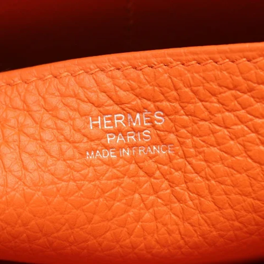 Hermès Vintage Pre-owned Leather handbags Orange Dames