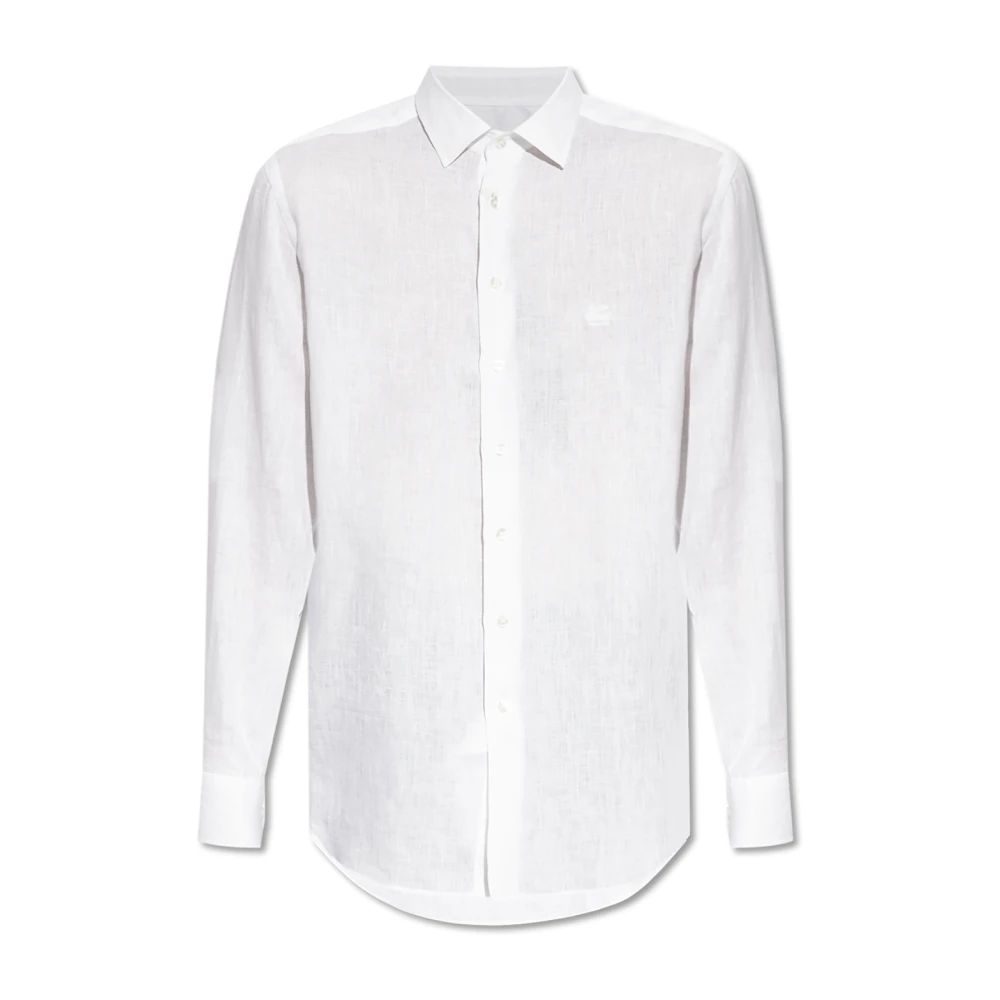 ETRO Linnen overhemd White Heren