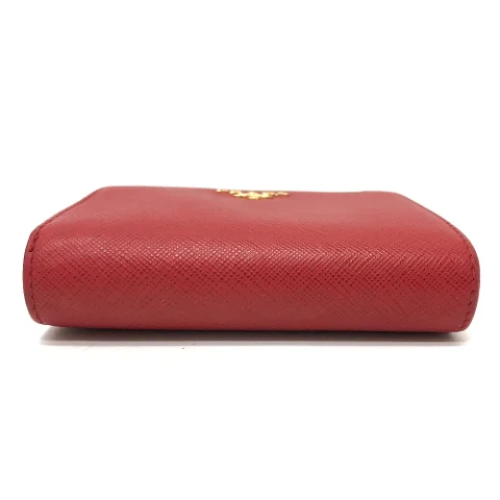 Prada Vintage Pre-owned Leather wallets Red Dames