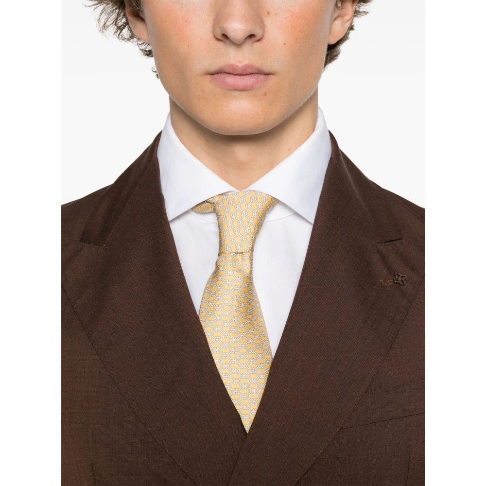 Tagliatore Herenkleding Jurk Bruin Ss25 Brown Heren