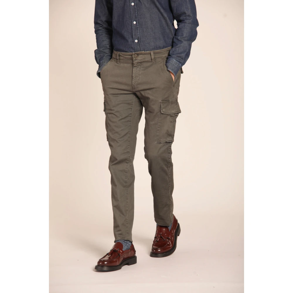 Mason's Extra Slim Fit Cargo Broek Green Heren