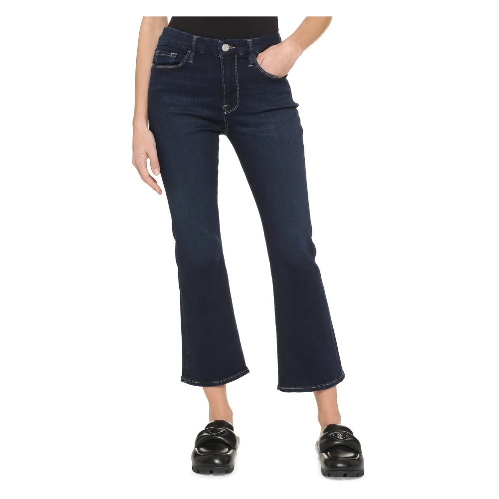 Frame Mini Boot-Cut Jeans met Contraststiksels Blue Dames