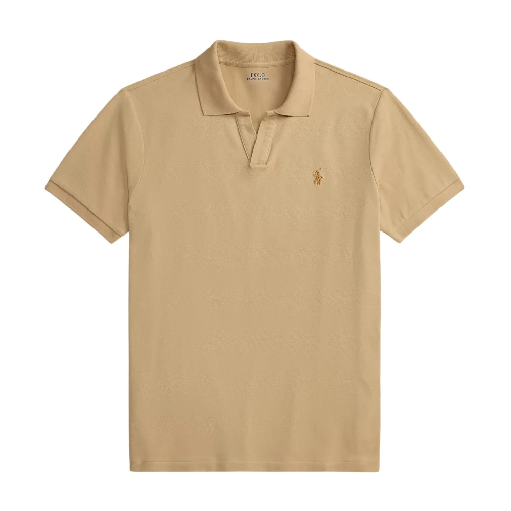 Polo Ralph Lauren Men's Beige Polo Shirts, M, Polo In Piqué Stretch Custom