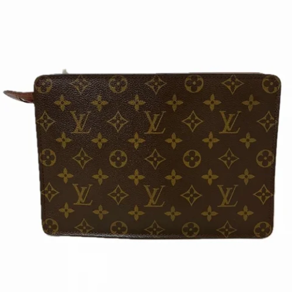 Louis Vuitton Vintage Pre-owned Canvas clutches Brown Heren