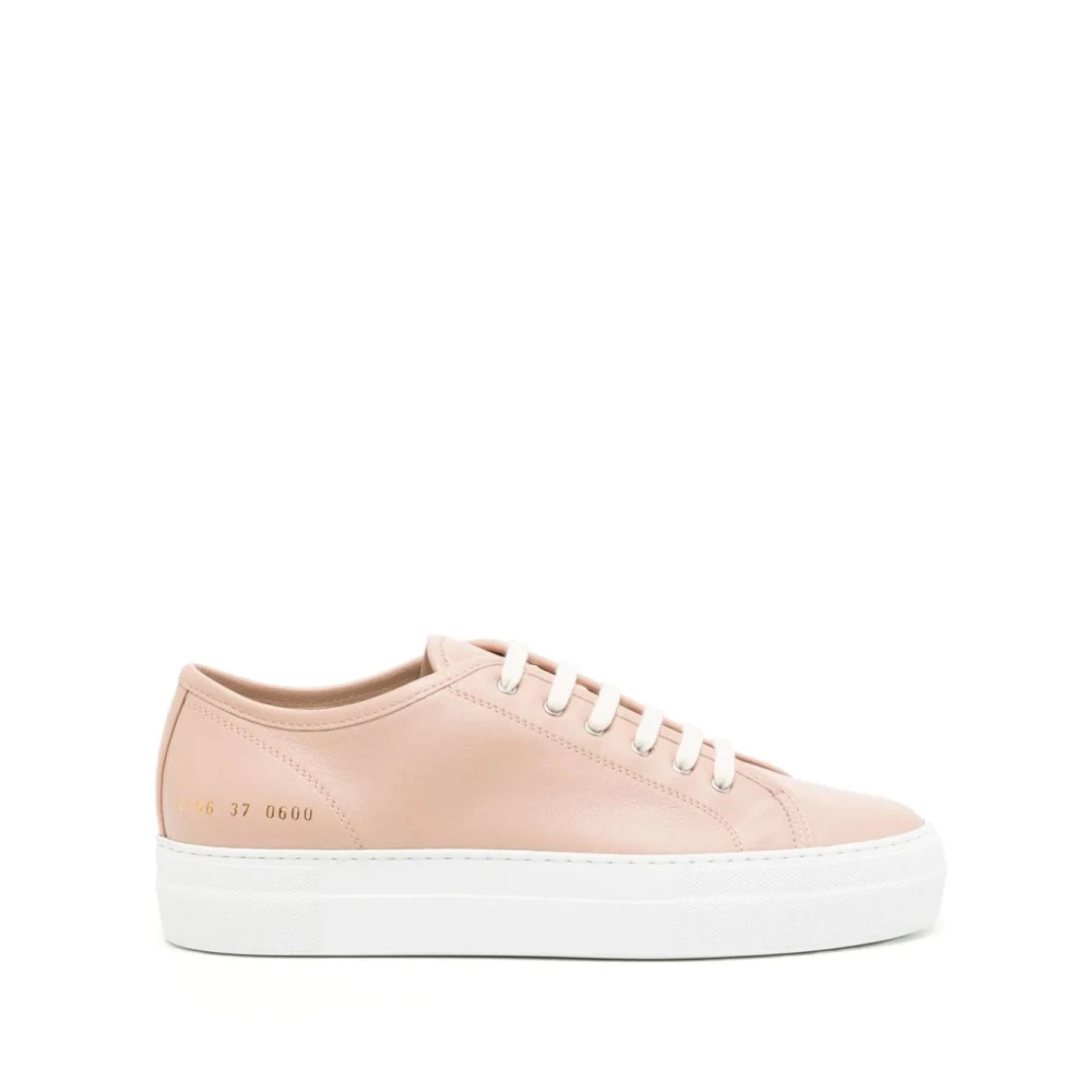 Common Projects Leren Trainers Low Classic Dames Schoenen Beige