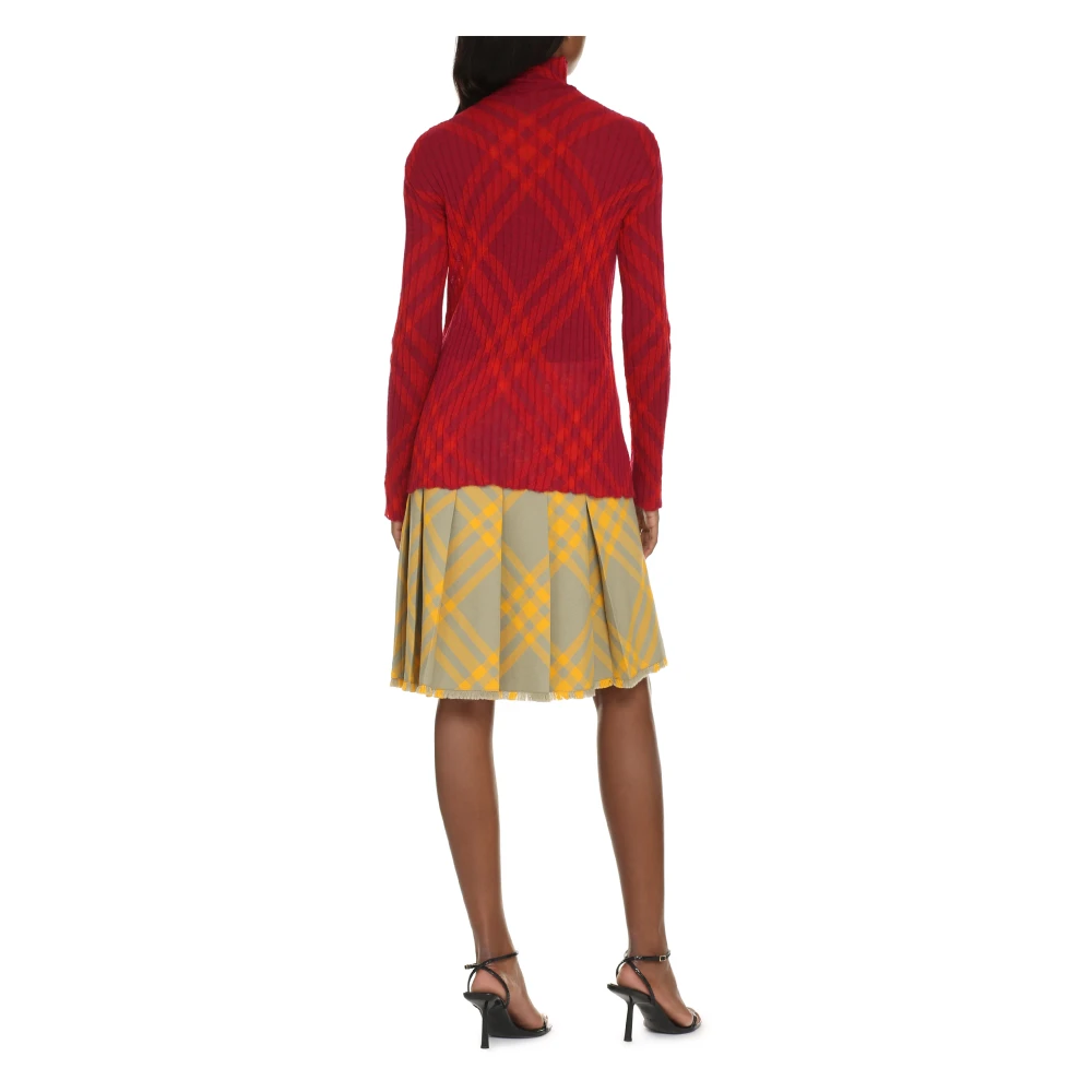 Burberry Mohair Blend Pullover Sweater Pink Dames