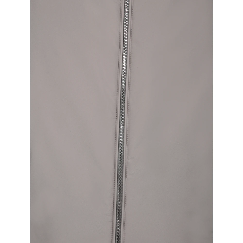 Moorer Nylon Mouwloos Vest met Hoge Kraag Gray Heren