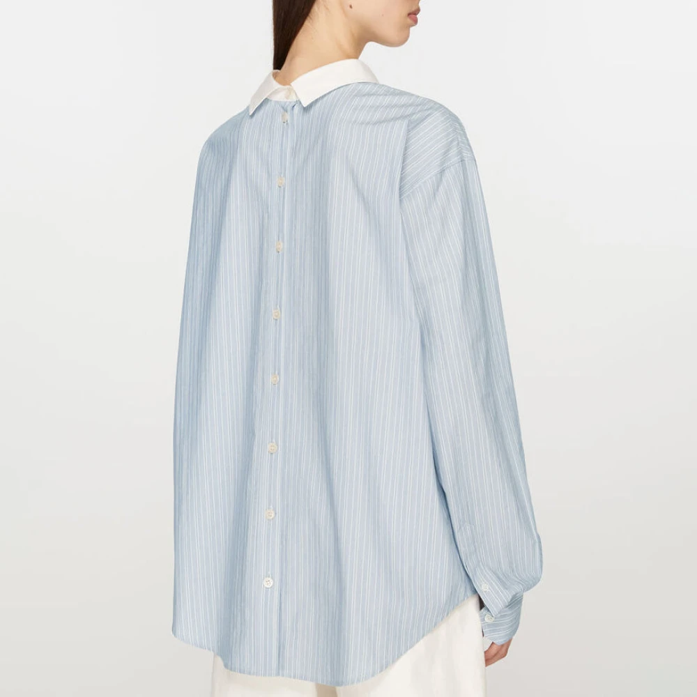 Acne Studios Blauw en wit overhemd Blue Dames