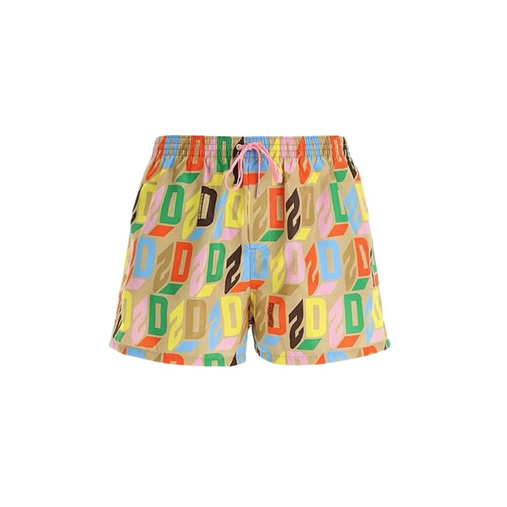 Dsquared2 Slim Fit Nylon Zwemshorts Multicolor Heren