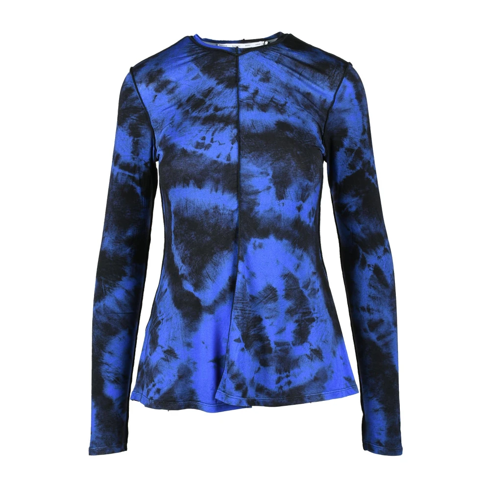 Proenza Schouler Blauw Zwart T-shirt uit de Collectie Blue Dames