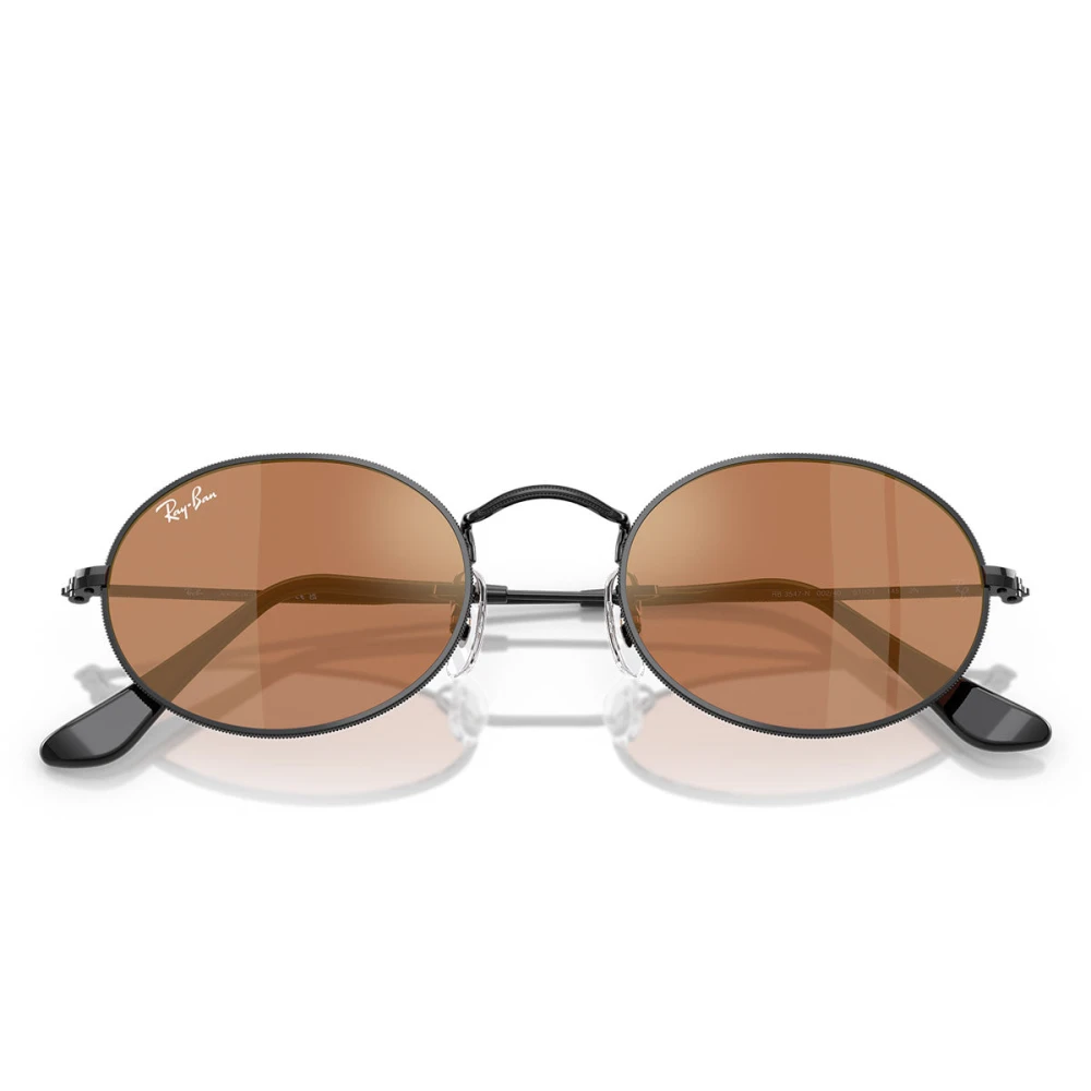 Ray - Ban Unisex Black/Brown Rb3547n Oval 002/40 Sunglasses Metal Round Mirror - Image 3