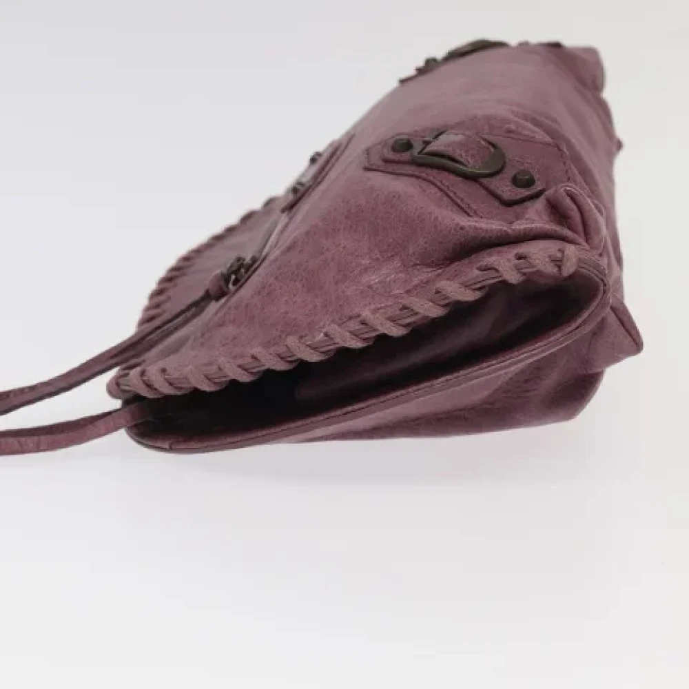 Balenciaga Vintage Pre-owned Leather balenciaga-bags Purple Dames