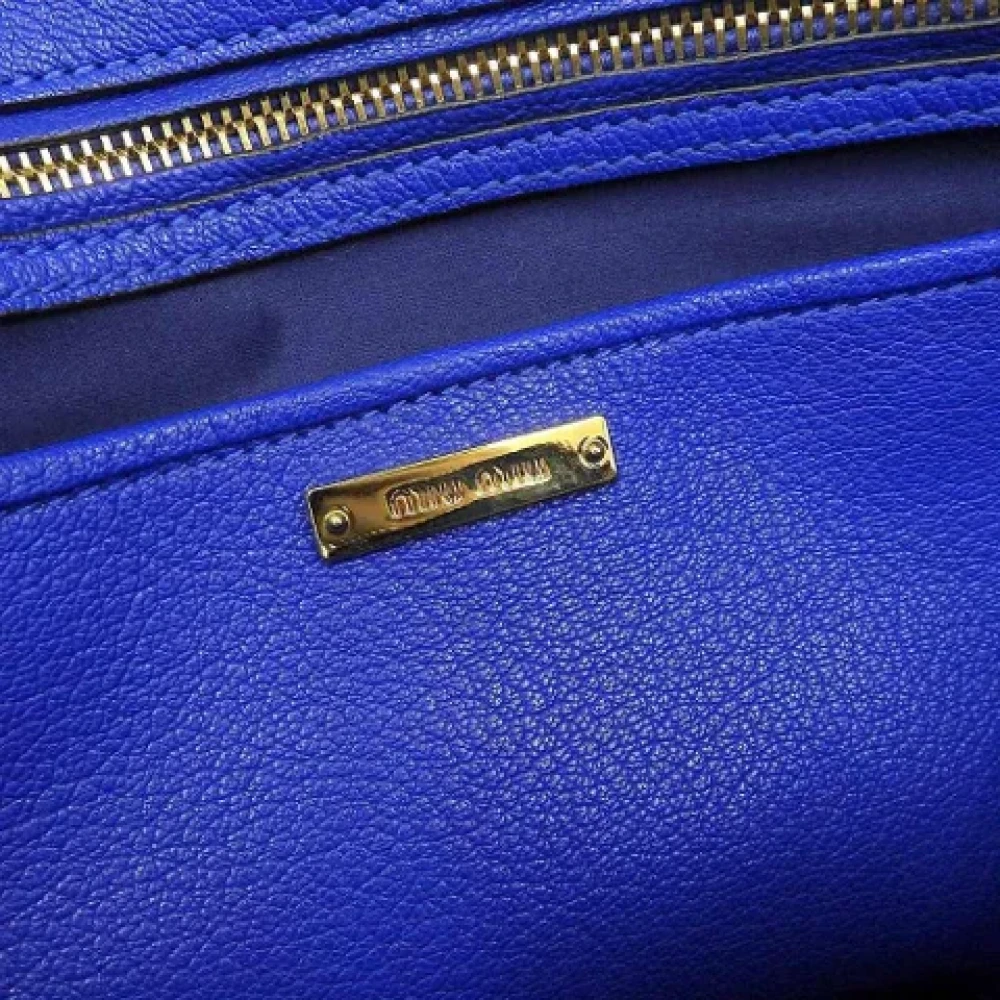 Miu Pre-owned Fabric handbags Blue Dames