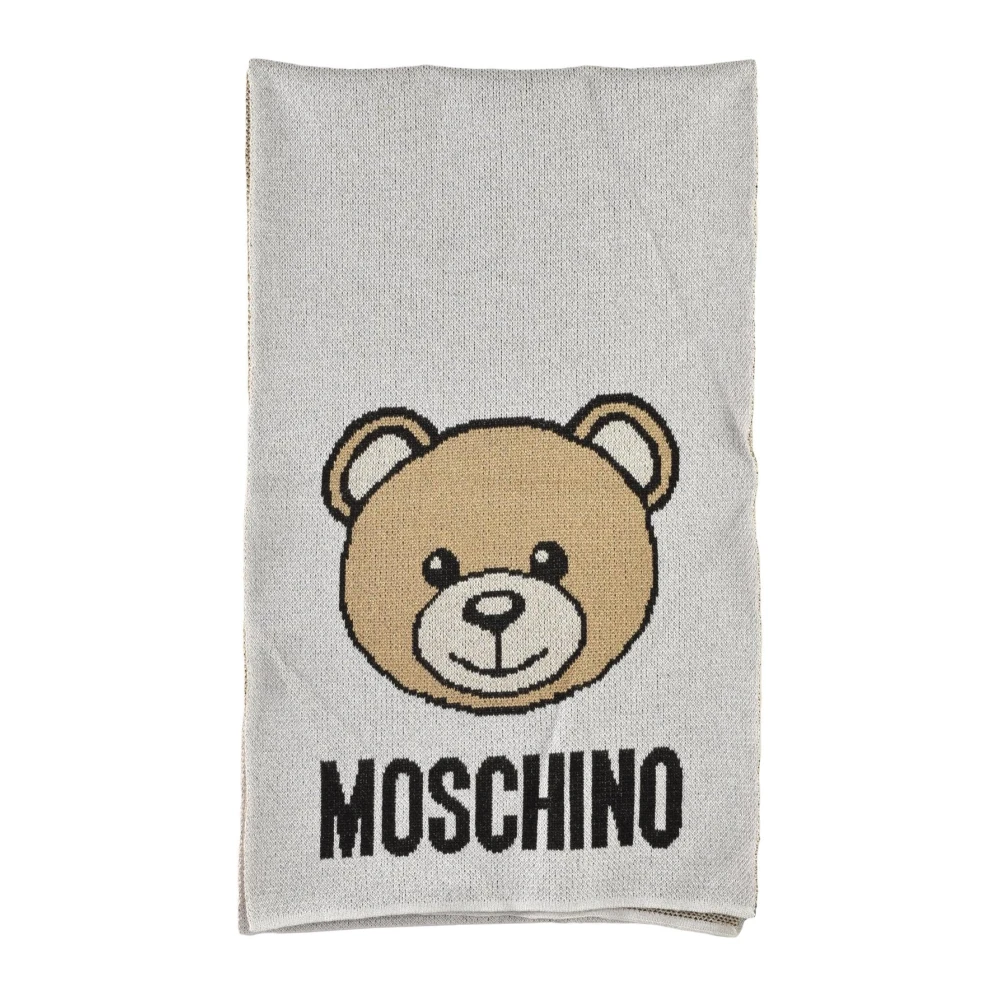 Moschino Stijlvolle Sjaal met Viscosemix Gray Dames