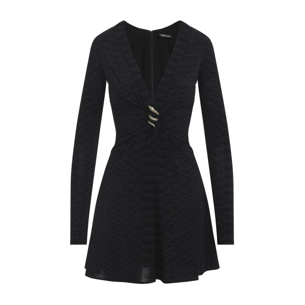 Roberto Cavalli Black Serpentine Mini Dress - Female - Short Dresses - S - Dresses