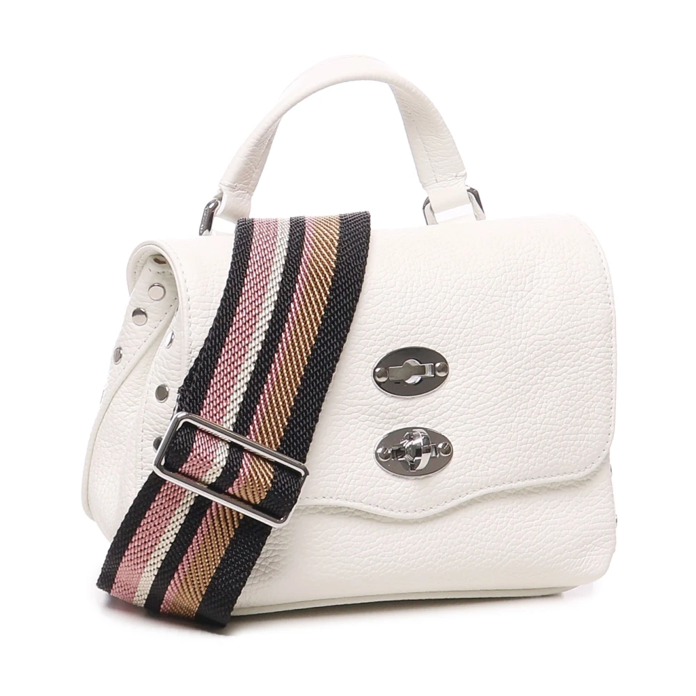 Zanellato Witte leren schoudertas White Dames