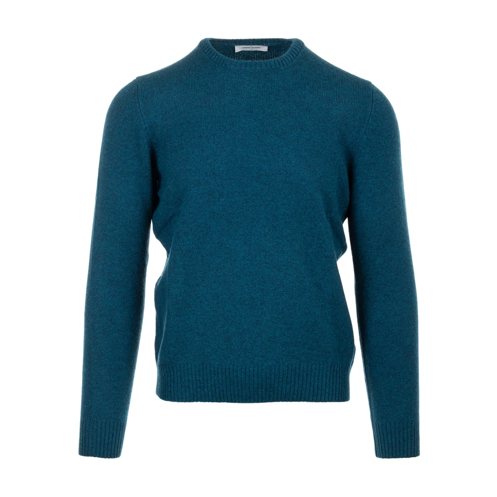 Gran Sasso Blauwe Sweater Paricollo ML Blue Heren
