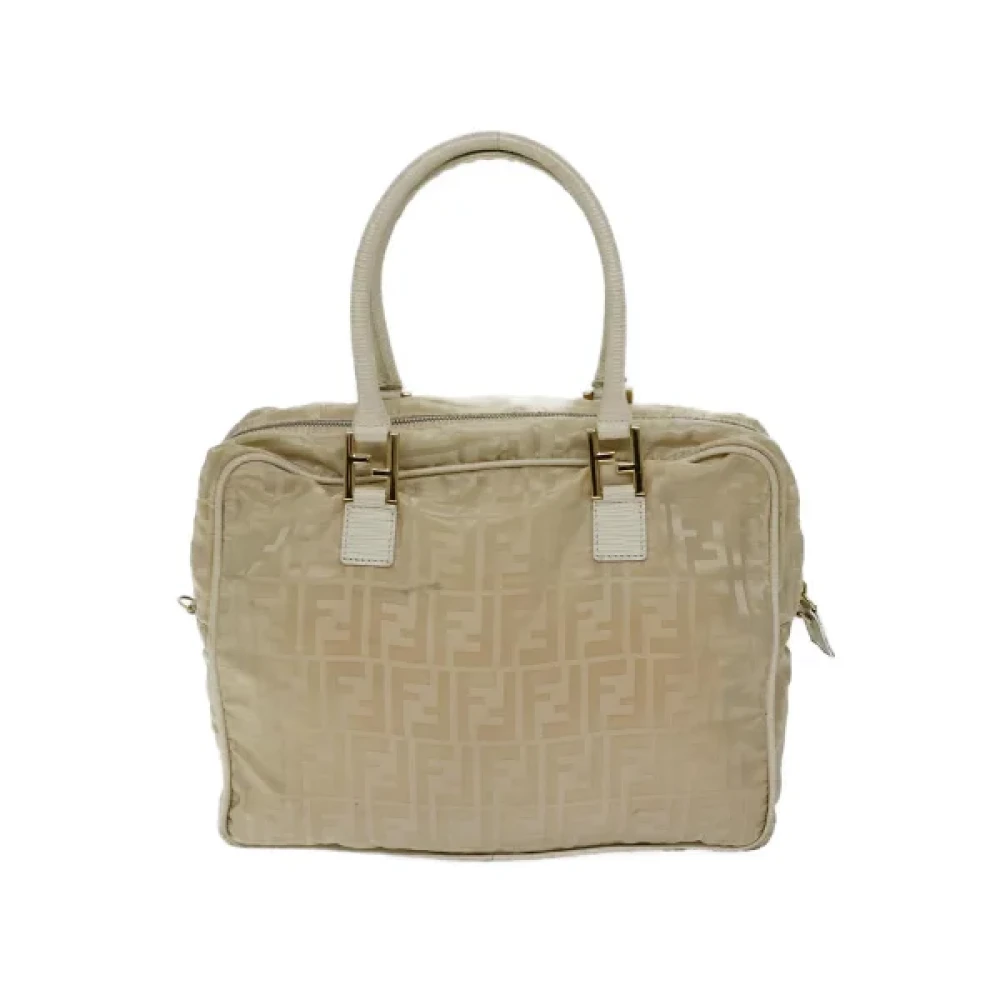 Fendi Vintage Pre-owned Nylon handbags Beige Dames