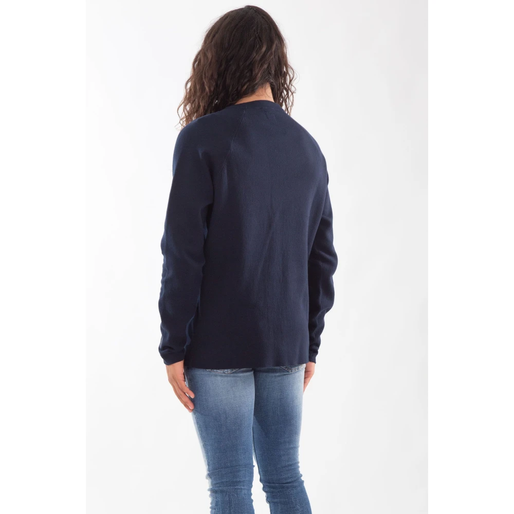C.P. Company Dubbele Raglan Katoenen Trui Blue Heren