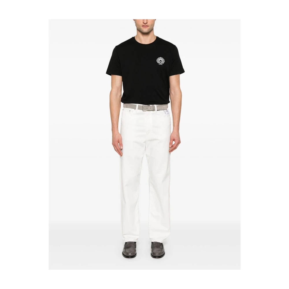 ETRO Zwarte Crew Neck T-shirts en Polos Black Heren