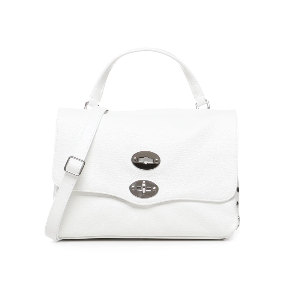 Zanellato Witte leren schoudertas White Dames