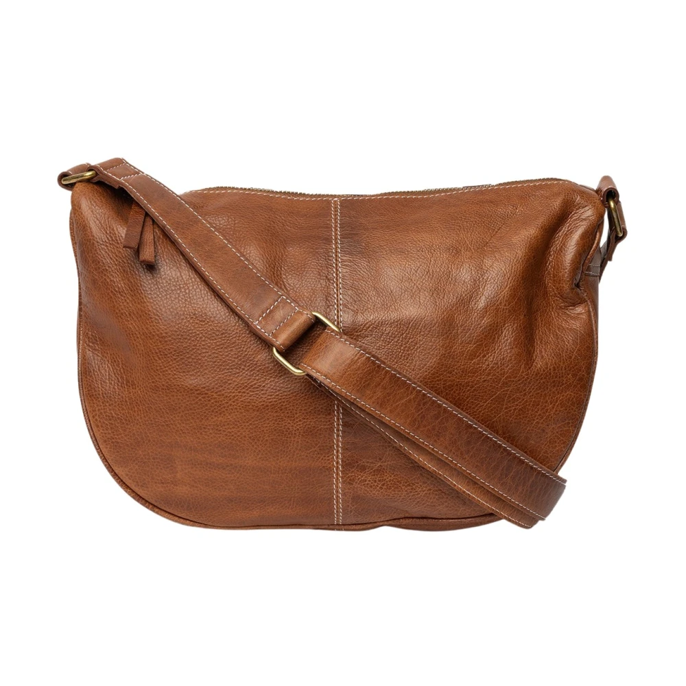 Re:designed Vintage leren crossover tas Brown Dames