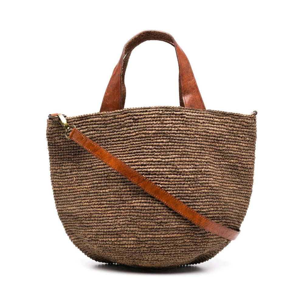 Ibeliv Women's Beige Raffia Crossbody Bag