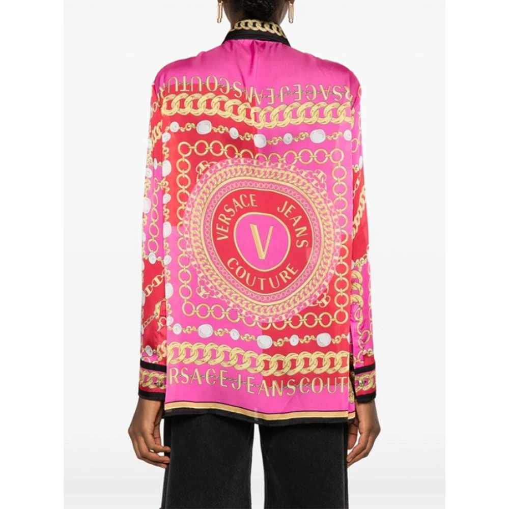 Versace Jeans Couture Multicolor Chain-Print Overhemd Multicolor Dames