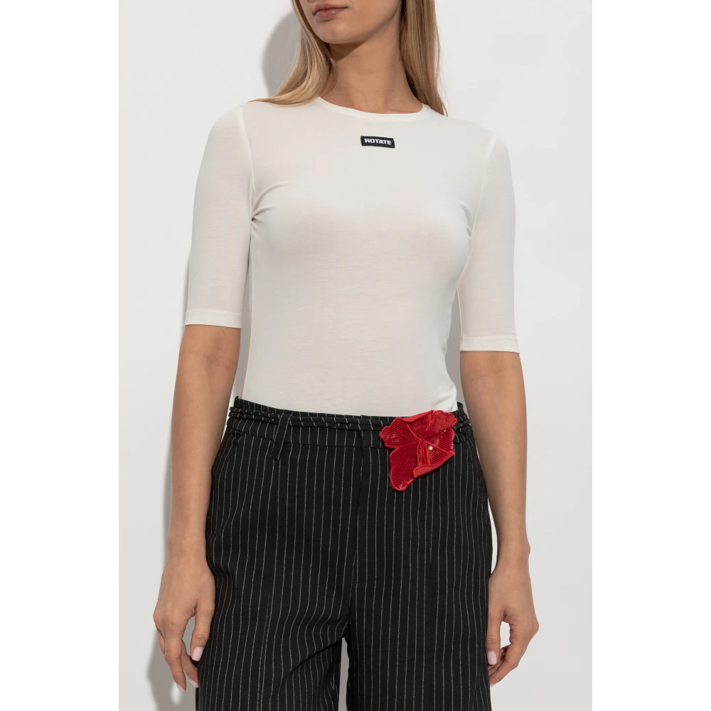 Rotate Birger Christensen Witte Logo Top White Dames
