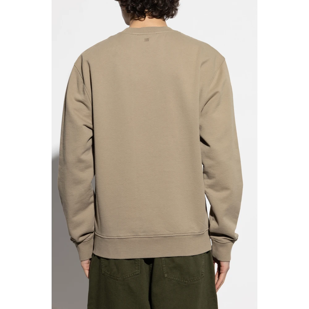 Ami Paris Sweatshirt met logo Green Heren