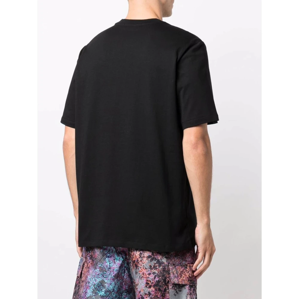 Msgm Zwart Mini Logo T-shirts en Polos Black Heren