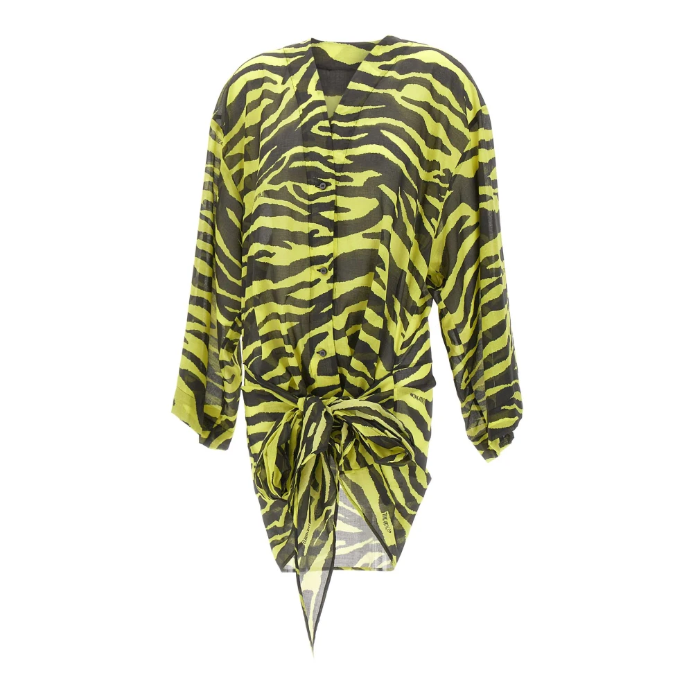 The Attico Women's Multicolor Zebra Mini Wrap Dress - Short Dresses - Xs - Dresses