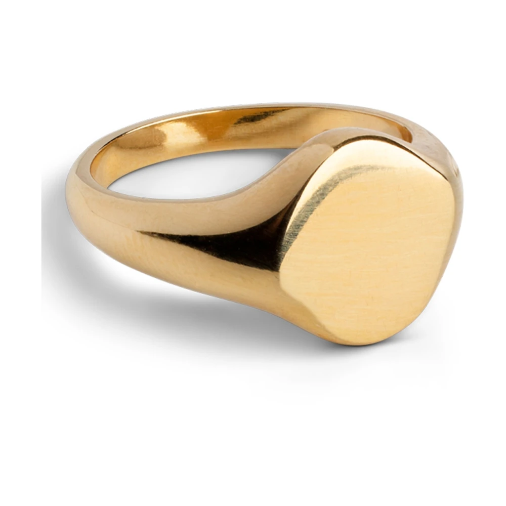 18K Gold-Plated Sterling Silver Enamel Ring, Luna Ring