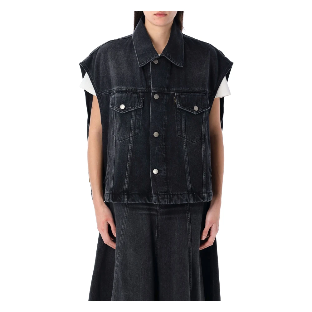 Haikure Denim Vest Black Dames