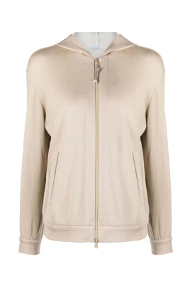 Cotton and Silk Blend Hoodie