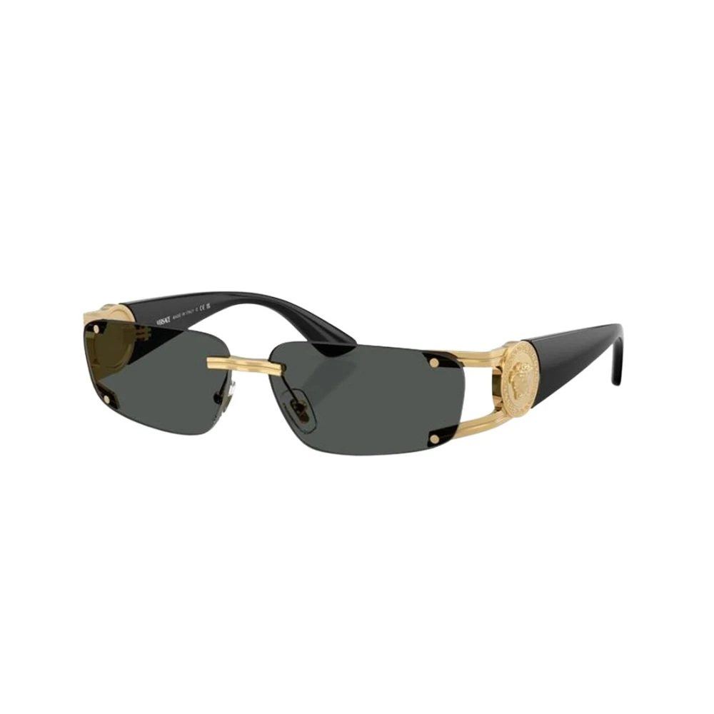 Versace Men's Yellow Rimless Rectangle Sunglasses - Sunglasses - 59 Mm - Accessories