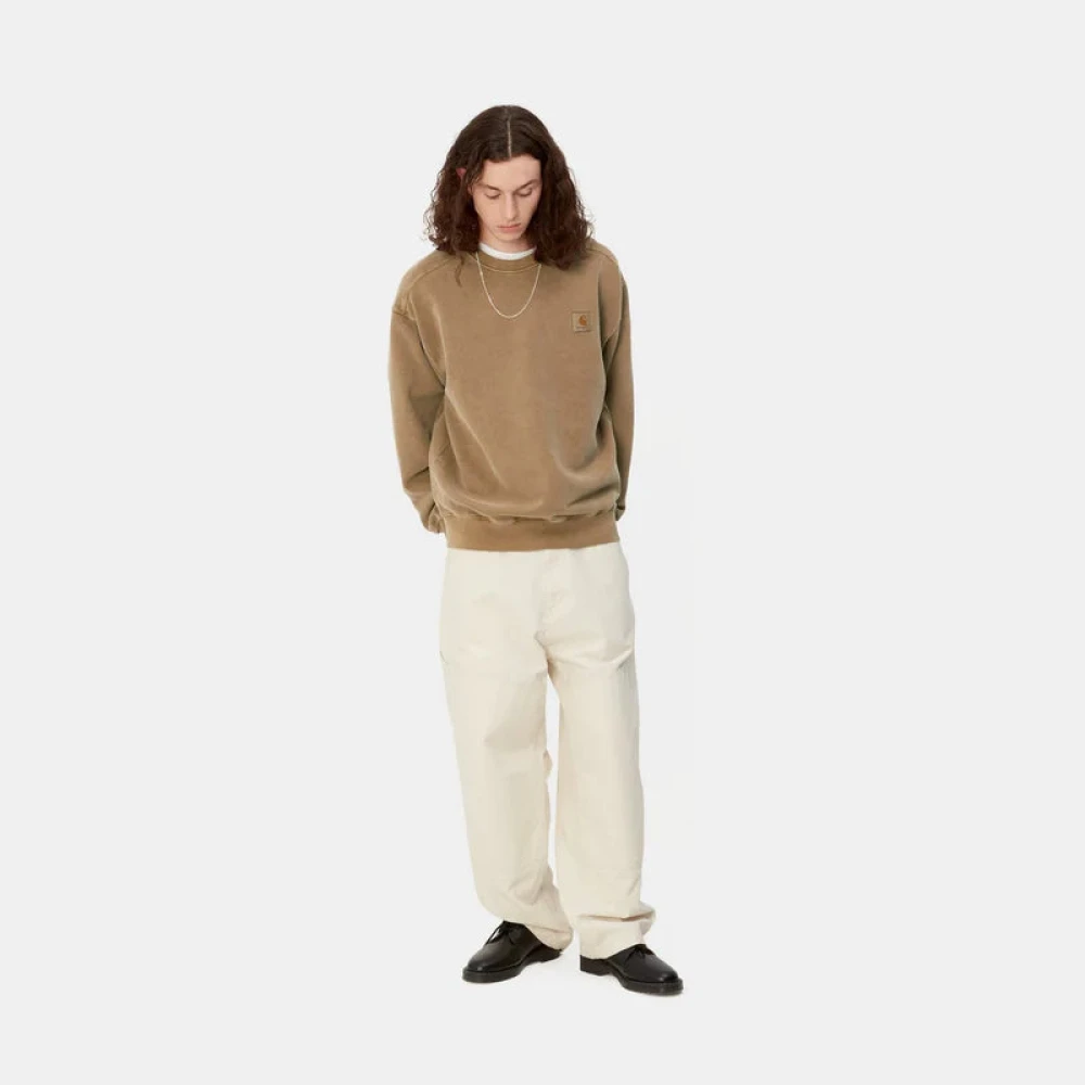 Carhartt WIP Vista Sweatshirt Zwaar Geborsteld Katoenen Jersey Beige Heren