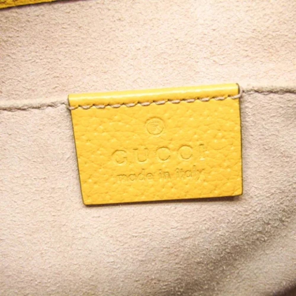 Gucci Vintage Pre-owned Leather gucci-bags Yellow Dames
