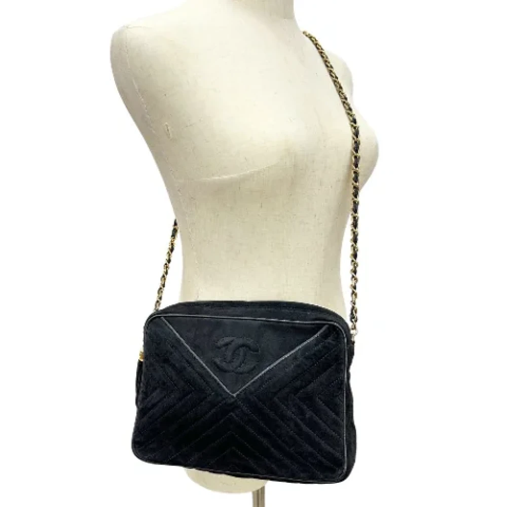 Chanel Vintage Pre-owned Leather crossbody-bags Black Dames