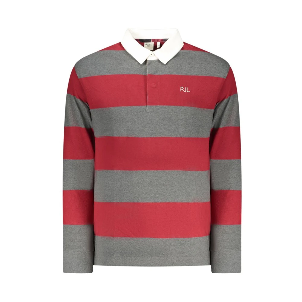 Pepe Jeans Men's Multicolor Polo Shirts, 2XL, Rosso Cotton Polo Shirt