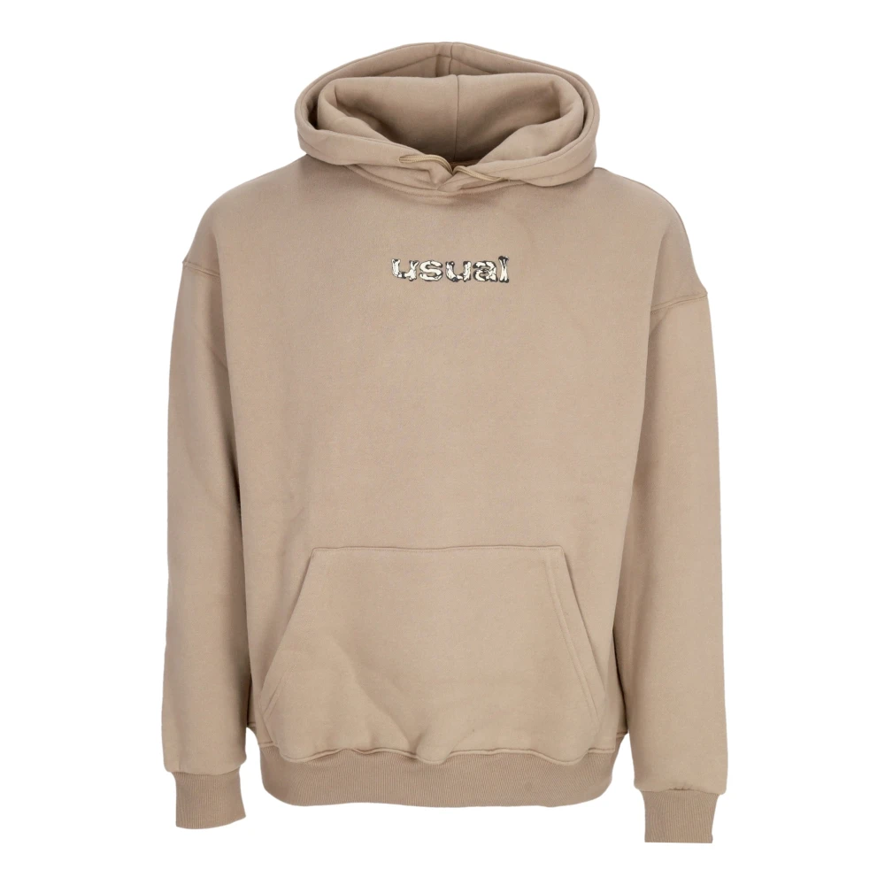Usual Bones Hoodie met Voorzak Brown Heren